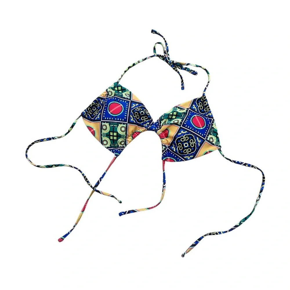 Kendall Jenner Inspired Geometric Print String Bikini Size M in EUC